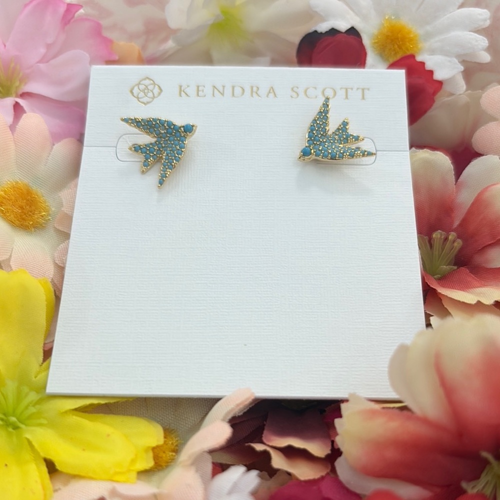 Kendra Scott Gold Melody Bird Studs